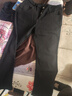 Shelley Jones美式vibe彎刀牛仔褲男款秋冬加絨加厚黑色微喇褲顯瘦加長(cháng)直筒褲子 黑色加絨 XL [推薦120-140斤] 曬單實(shí)拍圖