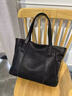 真皮托特包高級感大包2026新款包包大容量頭層牛皮單肩女包手提包 黑色 【頭層牛皮】+專(zhuān)柜禮盒 曬單實(shí)拍圖