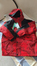 左西男童外套三合一沖鋒服春秋款可拆卸2025新款兒童秋裝 大紅色150 曬單實(shí)拍圖