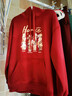 真維斯（Jeanswest）酒紅色連帽衛衣女秋冬季加絨加厚上衣外套女裝2026馬年本命年衣服 曬單實(shí)拍圖