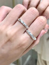 繁星情侶對戒999足純銀戒指一對款定情信物刻字紀念禮物送女朋友 S999對戒【專(zhuān)柜拉絲禮盒】免費刻字 曬單實(shí)拍圖
