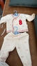 小羊嘟嘟新生兒夾棉內衣分體套裝秋冬保暖無(wú)骨工藝嬰兒衣服偏襟系帶和尚服 7329平安果（保暖款，兩用襠） 52 （新生兒6-10斤） 曬單實(shí)拍圖