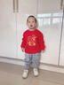 G.duck男童衛衣春秋款寶寶紅色新年打底衫兒童馬年薄款上衣女小童拜年服 熱售FAE14442紅 130 cm 曬單實(shí)拍圖