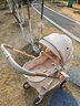 酷貝樂(lè )（coballe）嬰兒車(chē)0-3歲用折疊可坐可躺帶減震輕便新生兒高景觀(guān)睡籃寶寶推車(chē) 香檳金 曬單實(shí)拍圖