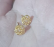 周六福（ZLF）  黃金耳飾女款足金999花朵優(yōu)雅浪漫玫瑰耳釘 計價(jià) 1.63g 曬單實(shí)拍圖