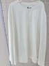 Q21蒲公英排汗速干透氣T恤男女童長(cháng)袖春季新款純色打底上衣親子款 輕羽白 110 cm 曬單實(shí)拍圖