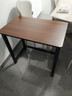 樺林語(yǔ)加固電腦桌臺式家用臥室一體寫(xiě)字現代簡(jiǎn)約書(shū)桌學(xué)習辦公室電競桌子 黑架子+古橡木【16MM厚加固款】 長(cháng)80寬50高75cm 曬單實(shí)拍圖