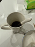 布丁瓷藝大容量馬克杯帶蓋勺陶瓷茶水杯子辦公室家用男女士牛奶早餐咖啡杯 布拉格戀人（瓷蓋+勺） 曬單實(shí)拍圖