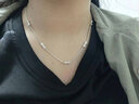 SIXTH NIGHT日韓潮流銀色蝴蝶結項鏈新款輕奢925銀小眾設計感頸鏈時(shí)尚飾品女 銀色 51+10cm 曬單實(shí)拍圖
