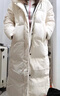 鴨鴨（YAYA）王一博同款冰殼系列戶(hù)外極寒羽絨服男士新款長(cháng)款情侶加厚女外套 米白色 M /170(建議115-135斤) 曬單實(shí)拍圖