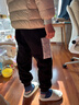 蕉內小熱皮302++兒童褲子男女童搖粒絨長(cháng)褲秋冬款寶寶棉感保暖運動(dòng)褲 黑色 140 曬單實(shí)拍圖