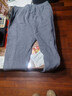 億年鑫男士純棉秋褲高腰大碼寬松直筒散口內穿薄款保暖褲單件松口棉毛褲 深灰色 110推薦130-155斤 曬單實(shí)拍圖