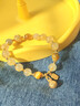 靜風(fēng)格吸財天然金發(fā)晶吞金獸手鏈輕奢高級感串珠轉運珠飾品佩戴好寓意 曬單實(shí)拍圖