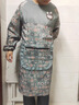 JCZS日本品質(zhì)姜妍同款圍裙家用廚房做飯防污長(cháng)袖罩衣上班感工作服 背帶帆布花卉拼接公主裙綠 曬單實(shí)拍圖