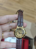 西普尼金表（HIPINE）金表女純金999足金黃金手表復古腕表時(shí)尚騏驥紅石英女表生日禮物 【光殼金面鋼扣】金重3.5g+ 曬單實(shí)拍圖