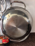 霜山不銹鋼海鮮鍋家用小龍蝦干鍋火鍋加厚帶蓋泡面鍋淺型雙耳湯鍋 【2.2L】健康無(wú)涂層 (帶清潔膏)口徑- 24cm 曬單實(shí)拍圖