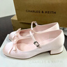 CHARLES&KEITH26春新品蝴蝶結圓頭瑪麗珍鞋芭蕾舞鞋CK1-60361613 Light Pink淺粉色 38 （245） 曬單實(shí)拍圖