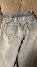【加長(cháng)款】女秋冬季加絨加厚松緊腰牛仔褲女高個(gè)子窄版直筒闊腿褲 淺藍-加絨加長(cháng) 28 曬單實(shí)拍圖