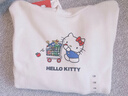 優(yōu)衣庫童裝女童UT Sanrio連帽衛衣長(cháng)袖凱蒂貓運動(dòng)衫480021 01 乳白色 140 曬單實(shí)拍圖