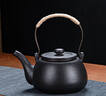 古德窯 煮茶壺陶瓷煮茶器套裝家用電陶爐泡茶壺白茶普洱黑陶提梁壺干燒 富貴壺+帝依+圓融杯茶字六君子 曬單實(shí)拍圖