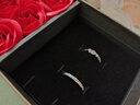 AIF雪山玫瑰999足銀情侶戒指女男情侶對戒鐘久久新年禮物送女友男友 雪山玫瑰情侶戒指【定制刻字】 曬單實(shí)拍圖