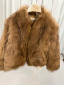 MSBEAST野獸小姐 進(jìn)口藍狐坎毛暈染色V領(lǐng)短款狐貍毛皮草外套女丨霜華映月 暈染琥珀棕 S 曬單實(shí)拍圖