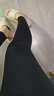 chicnear大碼瑜伽褲女健身褲高腰提臀運動(dòng)褲胖妹妹緊身褲鯊魚(yú)褲 黑色 【默認常規，1.65以上找客服發(fā)加長(cháng)版】 3XL 建議160-180斤 曬單實(shí)拍圖