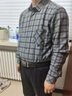 皮爾卡丹（pierre cardin）全棉保暖長(cháng)袖襯衫男秋冬季新款商務(wù)休閑格子磨毛中年加絨加厚襯衣 9908 加絨 3XL 155-175斤 曬單實(shí)拍圖