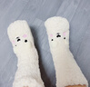 文黎軒2雙裝冬季加絨加厚睡眠襪女室內家居地板襪成人松口月子襪暖腳襪 2雙裝 卡其小熊+白色小熊 均碼 36-41碼 曬單實(shí)拍圖