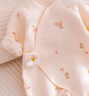 皓娥 嬰兒連體衣爬服春秋冬 新生幼兒0-3個(gè)月夾棉包屁百天滿(mǎn)月寶寶裝 三層保暖蝴蝶衣-59碼適合1-3月 曬單實(shí)拍圖