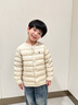 POLOWALK童裝2025新款羽絨服女秋秋冬兒童短款輕薄外套親子潮男童 白色 120 cm 曬單實(shí)拍圖