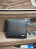 七匹狼（SEPTWOLVES）100%頭層牛皮短款真皮錢(qián)包男款2026年最新款父親節生日禮物送爸爸 黑色【高檔紅色實(shí)木禮盒+禮袋一套送禮包裝】 曬單實(shí)拍圖