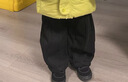 硯臺家男童復古褲子秋冬款男女童休閑褲幼童蘿卜褲兒童純色長(cháng)褲子 深灰 薄絨款 120 曬單實(shí)拍圖