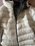 FDR 旗艦店 90白鴨絨保暖外套2025新款連帽輕便排骨羽絨服女 米杏色 M 曬單實(shí)拍圖