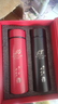 情侶一對杯圣誕節304不銹鋼保溫男女結婚創(chuàng  )意520男女便攜水杯子 黑紅組合磨砂禮盒裝 500ml 曬單實(shí)拍圖