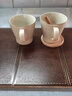 和風(fēng)四季 北歐素燒啞光釉純色陶瓷杯子水杯馬克杯早餐杯辦公室水杯牛奶杯 米色馬克杯+櫸木原色勺+木墊 曬單實(shí)拍圖