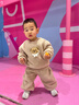 迷你巴拉（minibala）【泰迪熊IP聯(lián)名】?jì)和揖臃籽b寶寶雙面絨睡衣秋冬款 曬單實(shí)拍圖