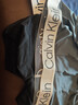 Calvin Klein內衣【新年禮物】ck本命年三條裝順滑彈力吸濕速干紅色平角內褲男 8R8-太空黑/深海藍/碳灰 3條 L 曬單實(shí)拍圖