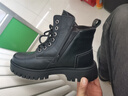 意爾康王子馬丁靴男2025新款冬季高幫加絨棉鞋男真皮休閑軟底工裝靴子雪地靴 黑色加絨款 41 (255mm) 曬單實(shí)拍圖