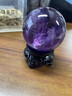 石傳百世【附專(zhuān)業(yè)證書(shū)】天然紫水晶球擺件水晶工藝品禮品家居裝飾原石打磨 球直徑4-5厘米 曬單實(shí)拍圖