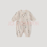 巴厘小豬新生兒衣服春秋寶寶哈衣爬服四季長(cháng)袖空調服睡衣莫代爾嬰兒連體衣 椒鹽鴨掌 73cm 曬單實(shí)拍圖