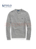 Polo Ralph Lauren 拉夫勞倫 男裝 經(jīng)典款絞花編結棉質(zhì)針織衫RL17705 020-暖麻灰色 S 偏大 曬單實(shí)拍圖