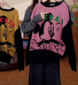 moussy 新品迪士尼聯(lián)名米奇撞色針織衫毛衣010HAQ70-0871 090粉紅色 均碼 00020/F 曬單實(shí)拍圖