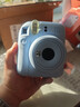 富士（FUJIFILM）instax  mini12 一次成像 立拍立得相機 mini12 繡球藍 套餐五（官方標配+水晶殼+肩帶+白邊相紙20張） 曬單實(shí)拍圖