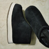 度茵初冬季手工棉鞋男加絨保暖老奶奶休閑厚底防滑中老年媽媽居家用棉鞋 黑色泡沫底 37 適合35碼腳穿 曬單實(shí)拍圖