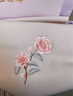 恒源祥羊毛圍巾女式國風(fēng)刺繡玫瑰花送女友老婆禮物保暖圍脖禮盒裝 粉戀山茶花-奶杏色 曬單實(shí)拍圖