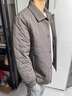 皮爾卡丹（pierre cardin）冬季新款翻領(lǐng)棉衣男士休閑帥氣加厚保暖高級感冬裝格子棉服外套潮 灰色 2XL 135-150斤 曬單實(shí)拍圖