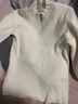 百圖betu女裝冬季新款毛衣半高領(lǐng)鏤空坑條顯瘦套頭毛衫女2411T33 米白 L 曬單實(shí)拍圖