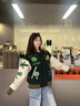 BJHG【飛天小女警聯(lián)名】不計后果美式棒球服夾克女款春季寬松復古外套 毛毛綠 L 130-160斤 曬單實(shí)拍圖