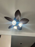 摩燈會(huì )臥室風(fēng)扇燈中古風(fēng)主臥臥室燈電風(fēng)扇法式復古餐廳創(chuàng  )意護眼中山燈具 5葉28寸（72cm）3燈頭+6檔調速 曬單實(shí)拍圖